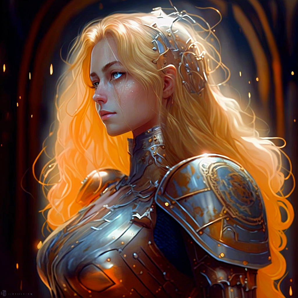 Blond Knight A Digital Portrait by oanarinaldi on DeviantArt