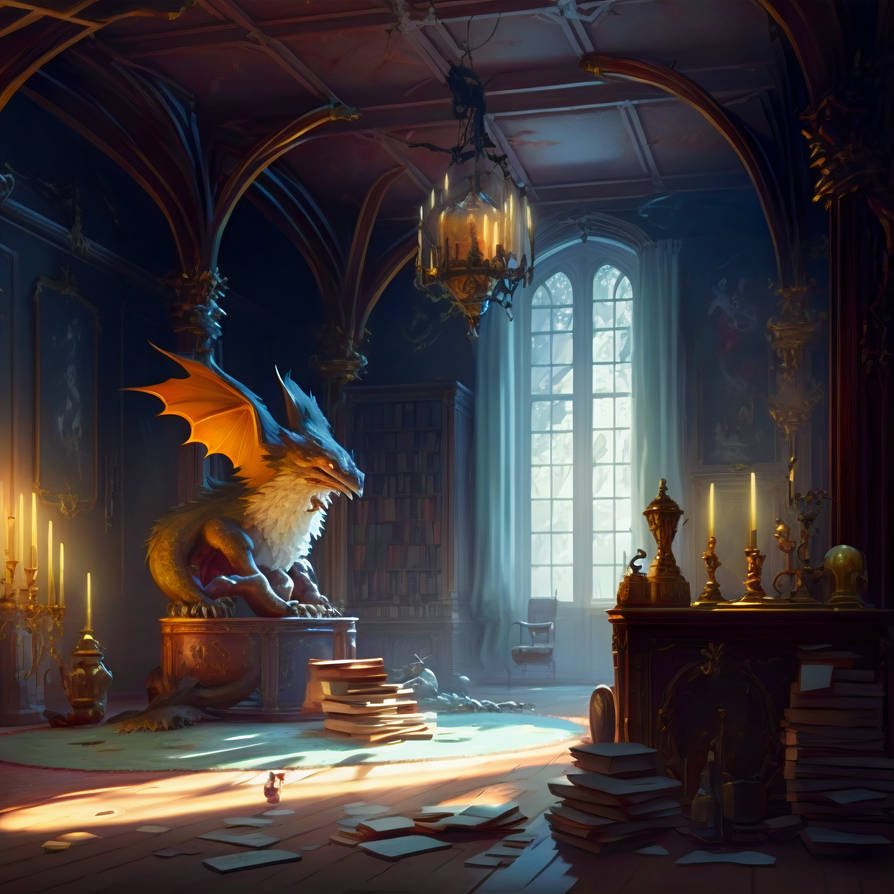 Medieval Library Rocitizens Dragon's Domain: A Medieval Castle Library by oanarinaldi on DeviantArt
