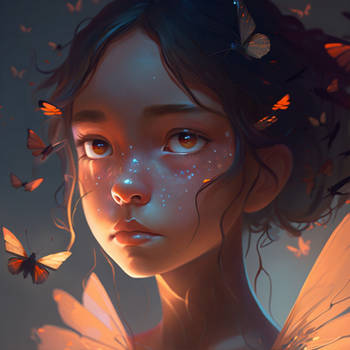 Butterfly Dreams: A Portrait of a Young Girl