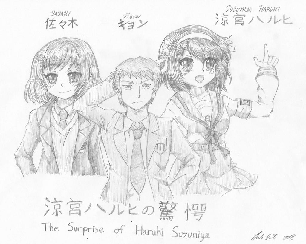 Kyon Haruhi And Sasaki By Candor Shade On Deviantart Kyon Haruhi And Sasaki By Candor Shade On Deviantart