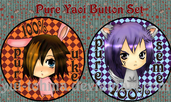 Pure Yaoi Button Set