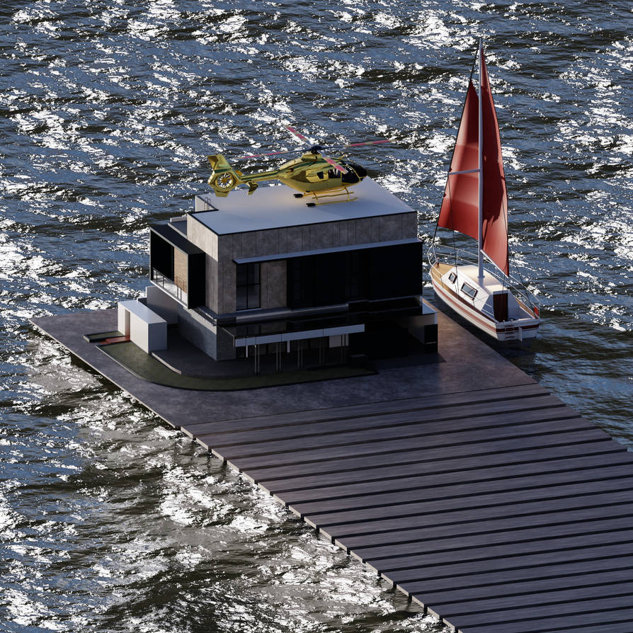 Boat and helicopter diorama by BaronThee on DeviantArt