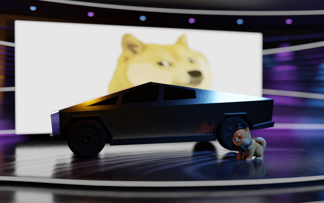 Mr. Doge selling Cyber trucks by BaronThee on DeviantArt