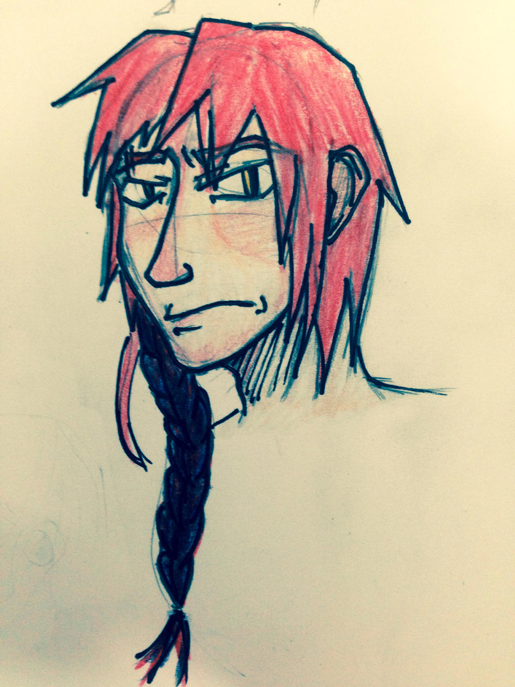 Red hair dark braid by bpollyack on DeviantArt