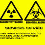 Genesis Device Lab Sign