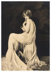 Vintage Lady Sitting Nude 13 by Bnspyrd