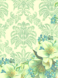 LimeGreen and Blue Floral