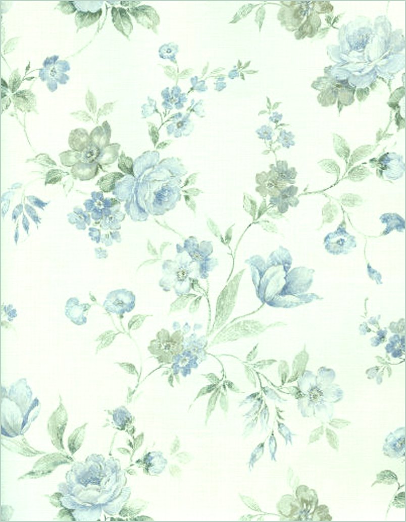 Blue and White Floral