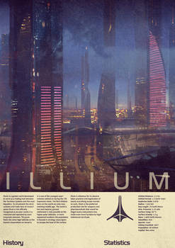 Mass Effect Illium Vintage Poster