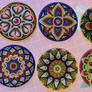 Mandala Diamond Art Coasters - Completed