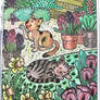 Garden Magic Painting - Cats Completed