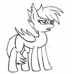 My first drawing of a Batpony