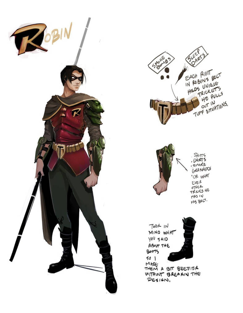 First Pass for Robin Costume Design by TTProject on DeviantArt