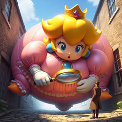 Detective peach balloon