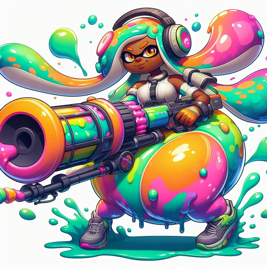 Blue Ringed Octoling Splatoon rainbow filled octoling by seth313 on DeviantArt