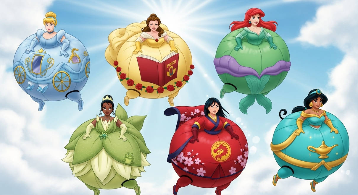 Princess Racing Team Disney princess racing balloons by seth313 on DeviantArt