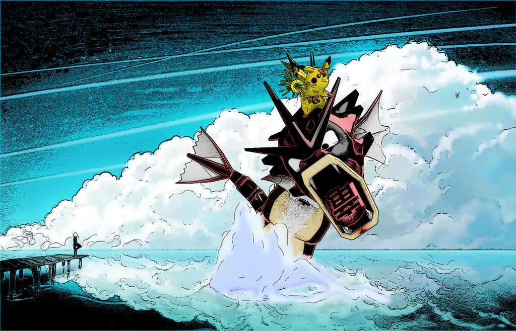 Pikachu Riding a Gyarados by xenodorian on DeviantArt