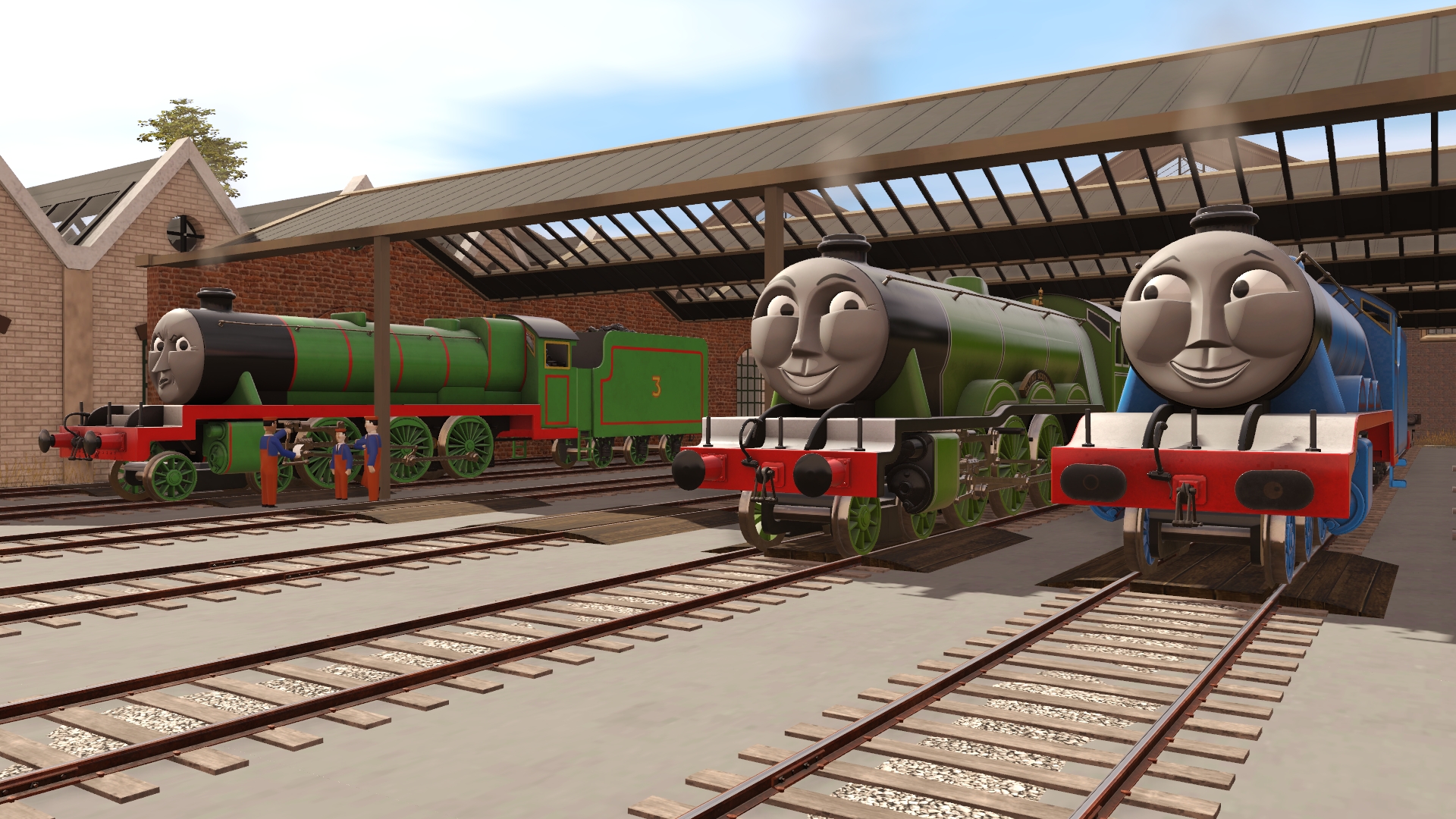 Gordon and Flying Scotsman by TheThomasTrainzUser on DeviantArt