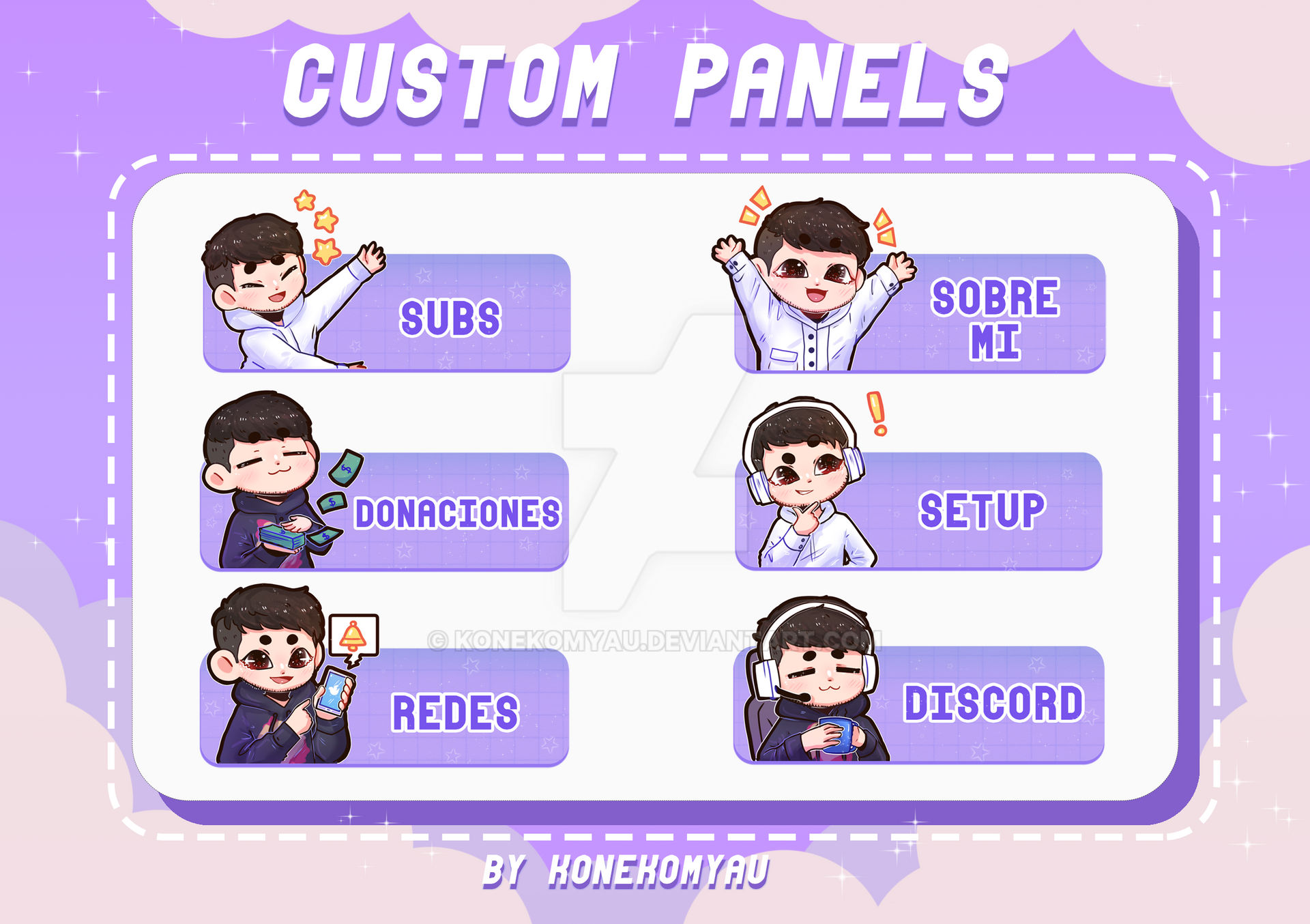 CUSTOM PANELS ( COMMISSION OPEN ) by konekomyau on DeviantArt