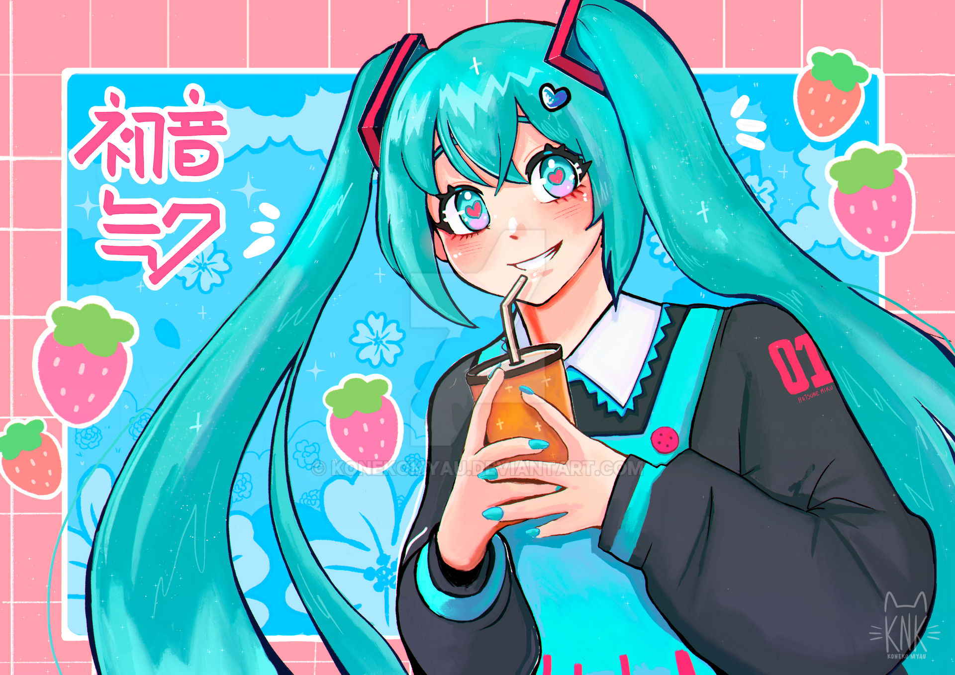 Strawberry Miku Hatsune By Konekomyau On DeviantArt strawberry-miku-hatsune-by-konekomyau-on-deviantart