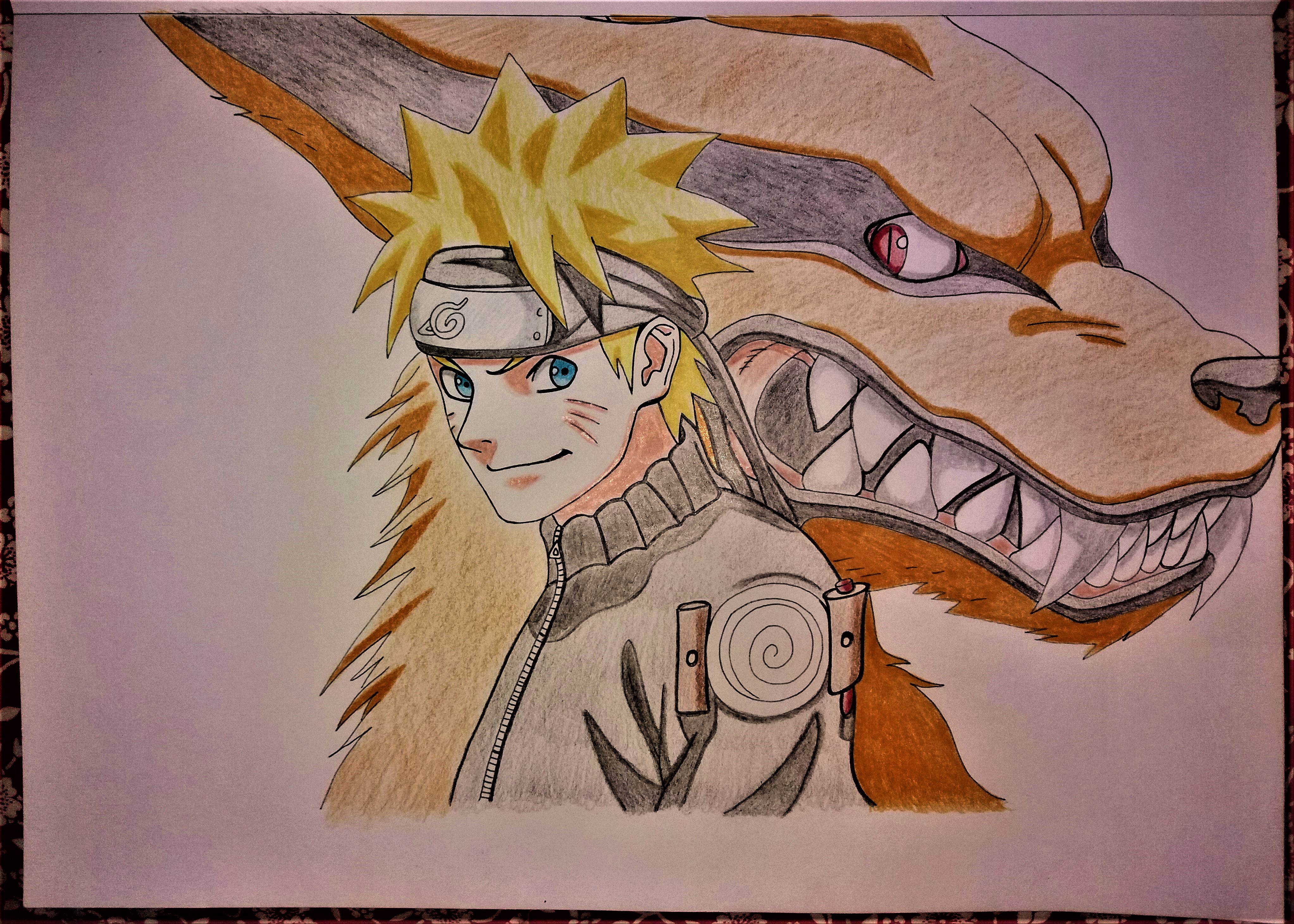 naruto and kyuubi - in color by Drawings-forever on DeviantArt