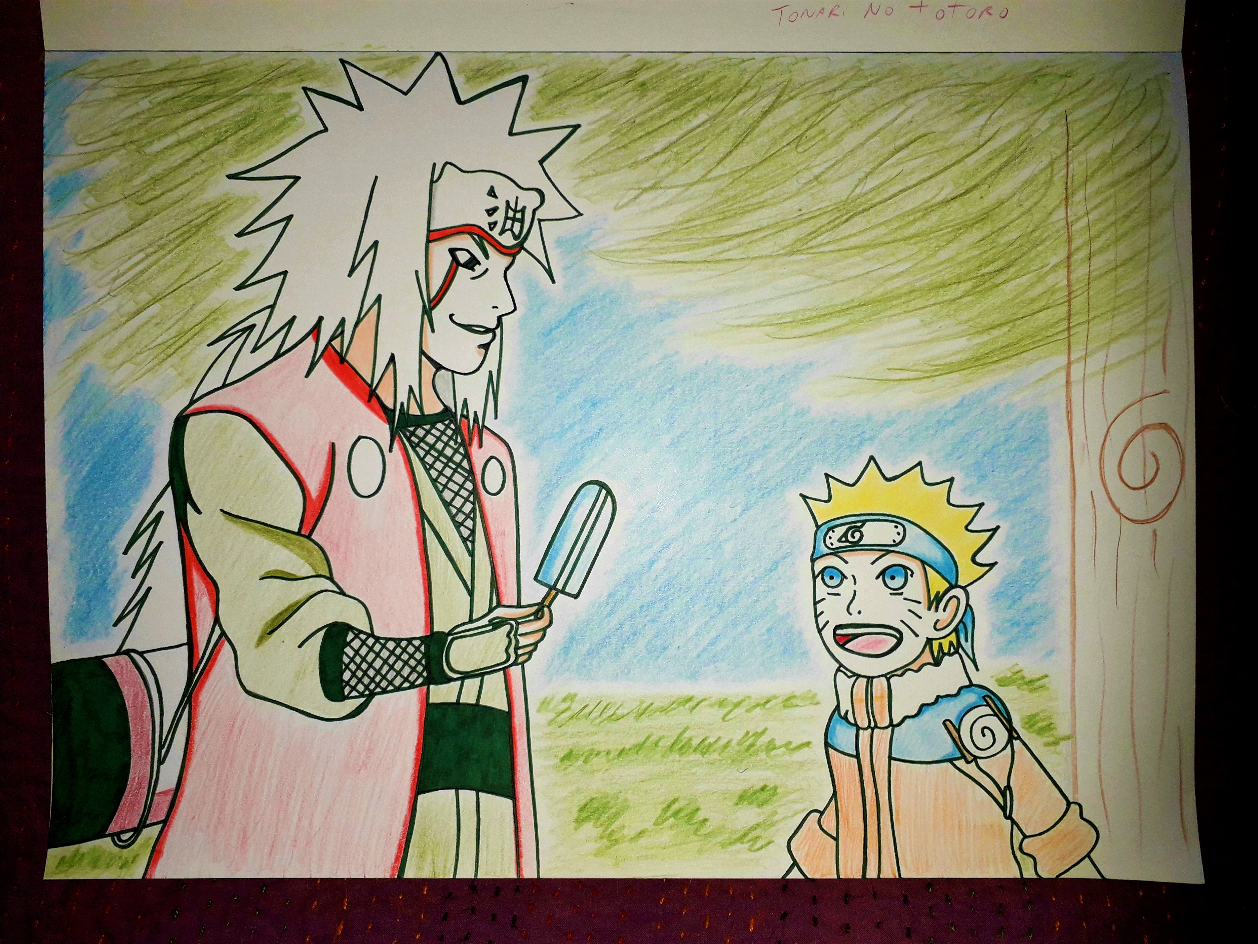 How to draw naruto and Jiraiya, Anime Drawing