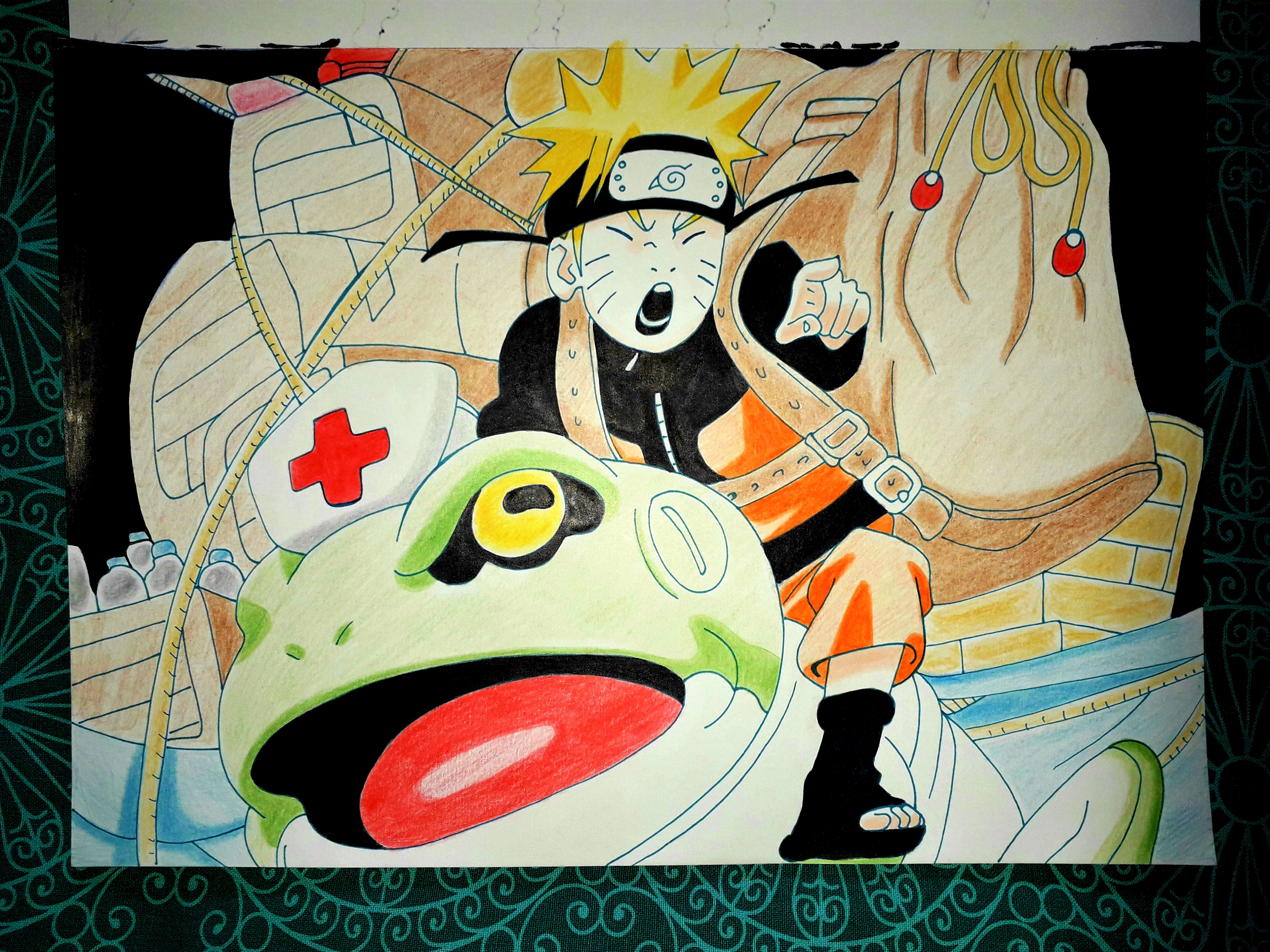 naruto and kyuubi - in color by Drawings-forever on DeviantArt