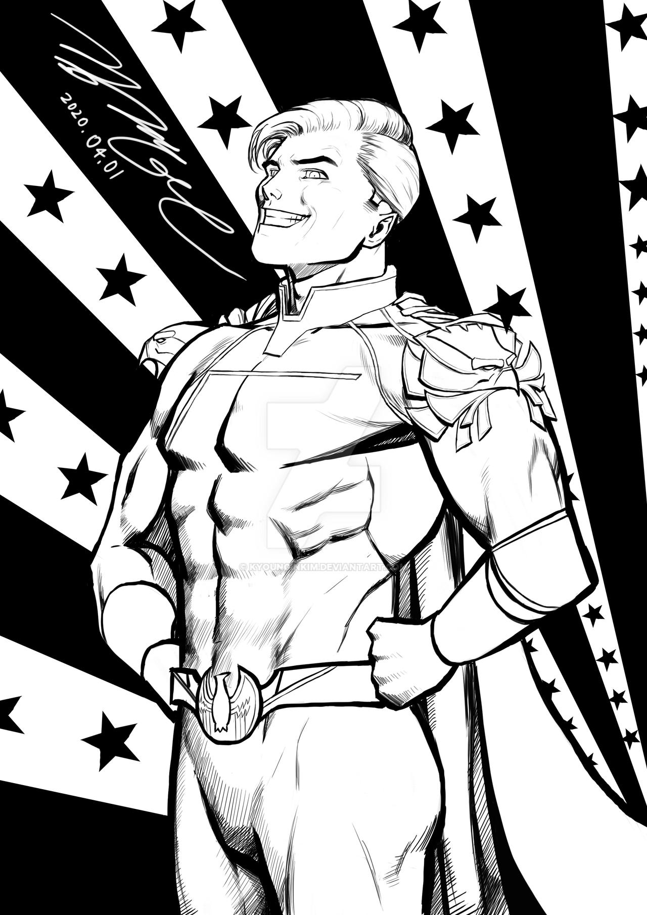 Homelander Color Pages Homelander Ink by KyoungInKim on DeviantArt