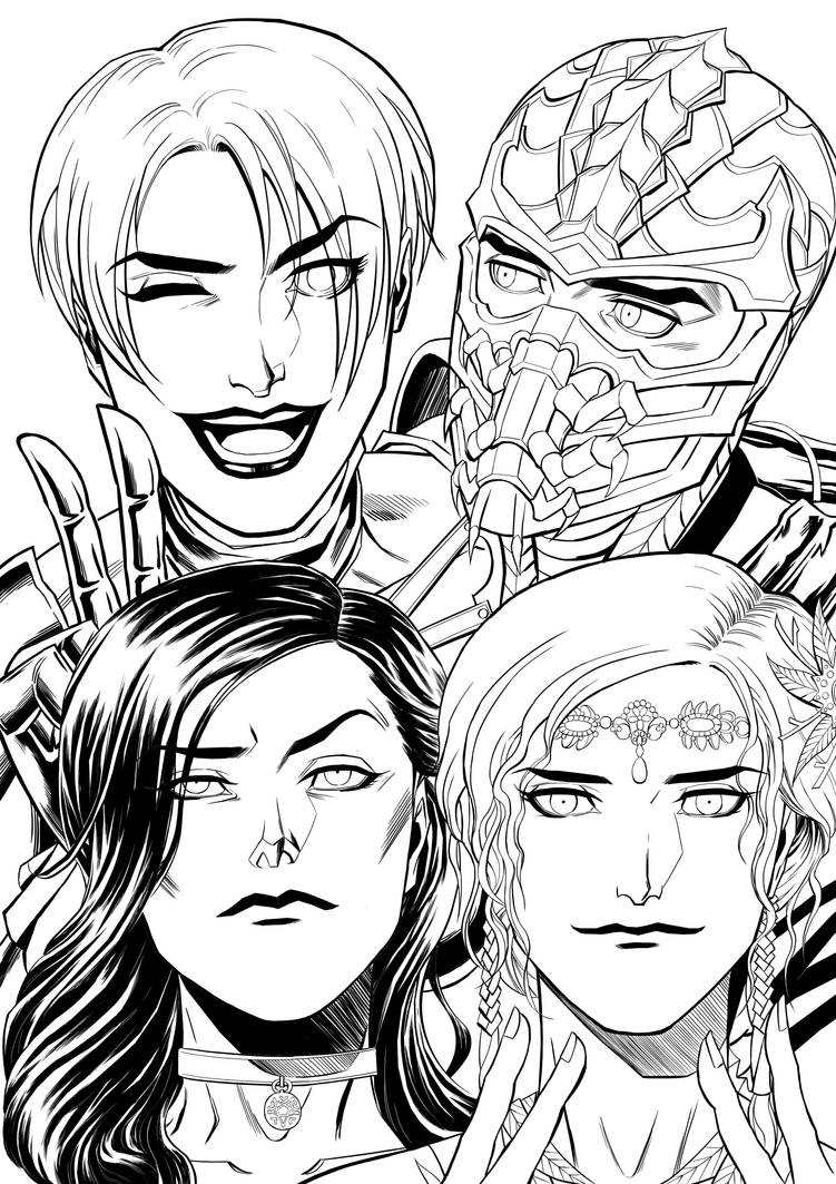 Marvel and DC Cosplays ink by KyoungInKim on DeviantArt