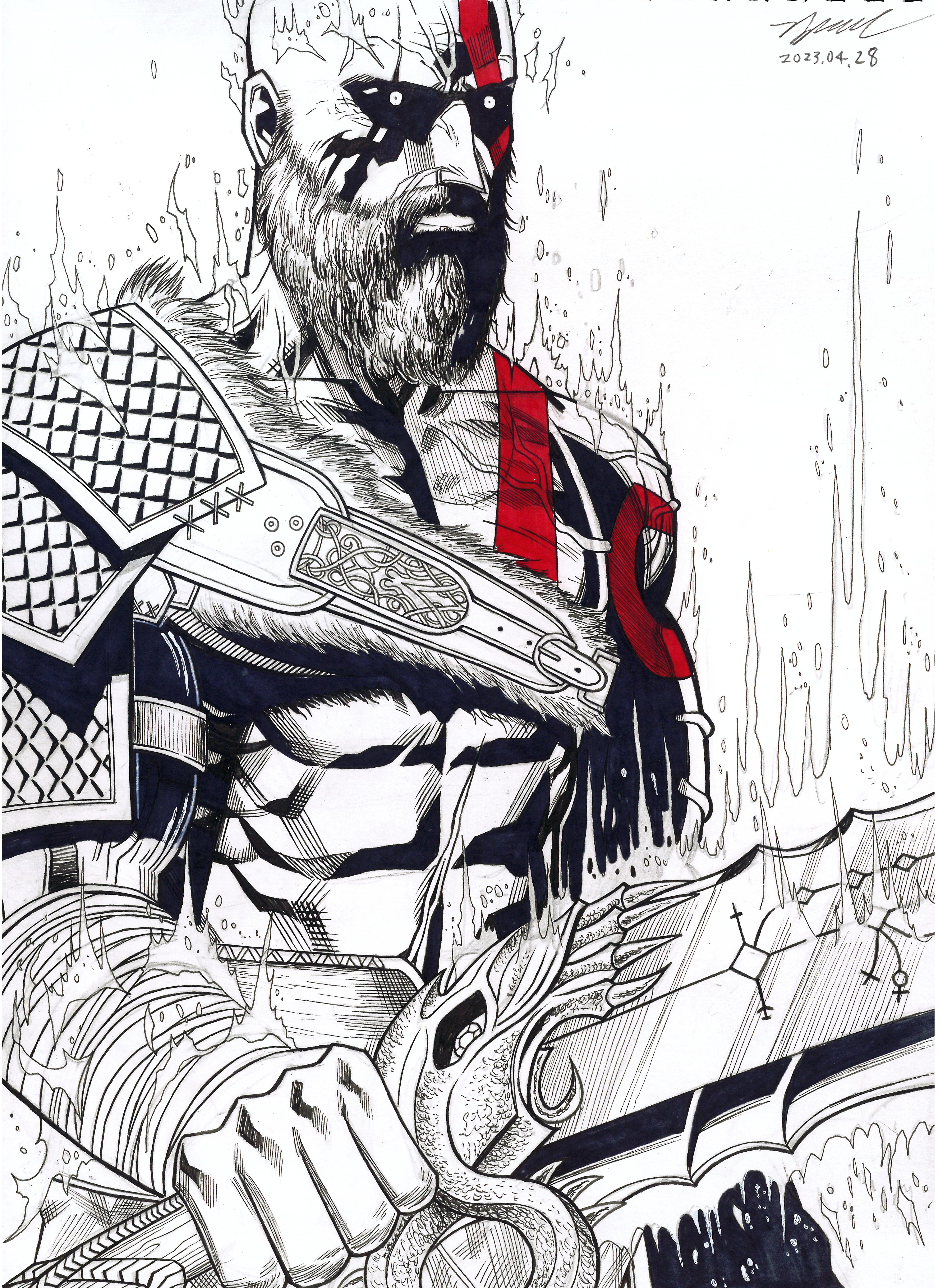 Kratos- Spartan Rage by OogieBoogeh on DeviantArt