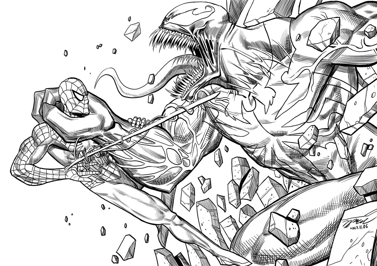 SpiderMan vs Venom by KyoungInKim on DeviantArt