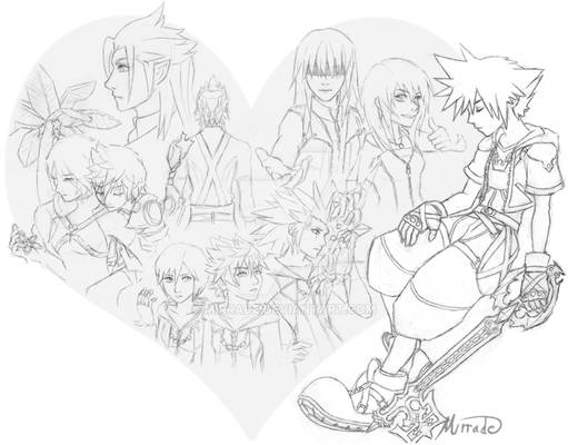 Kingdom Hearts Tribute Sketch