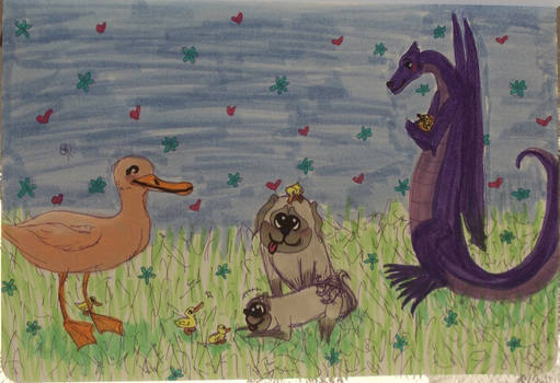 Daily Drawing #8 - Duck - Lug the Pug and Friends