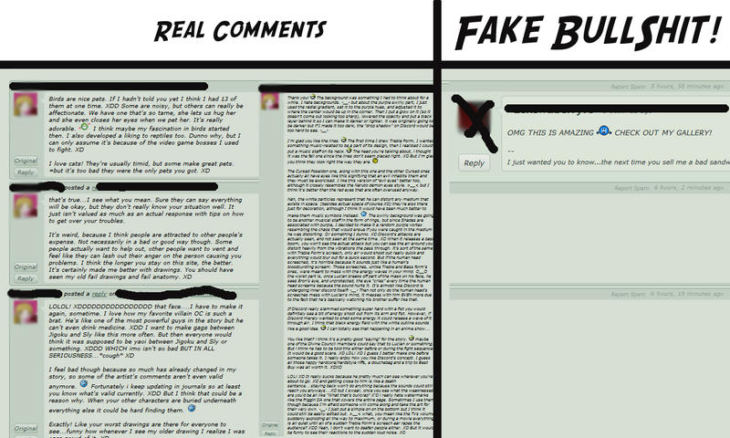 Real and Fake Comments by Zekewtfberry95 on DeviantArt