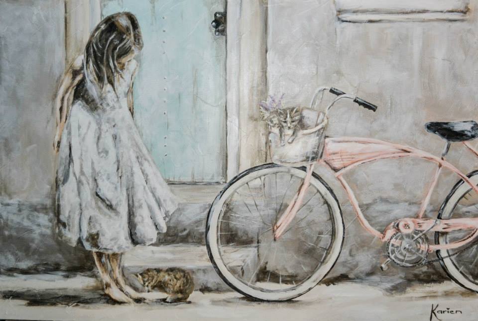 girl with bike