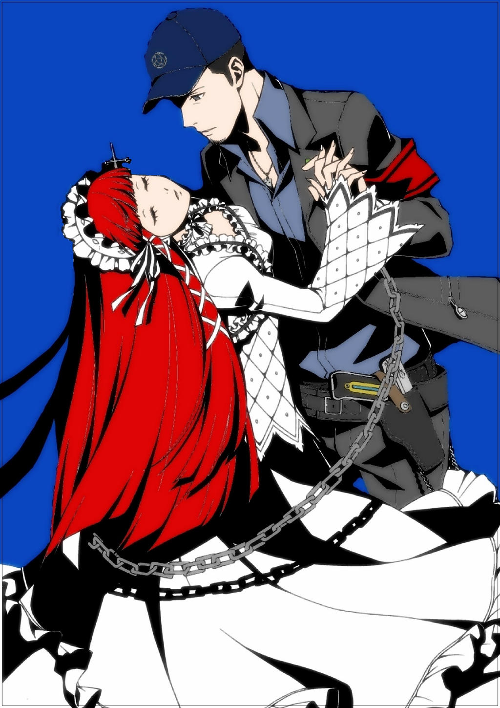 Junpei y Chidori Persona 3 by Mattiaaz on DeviantArt