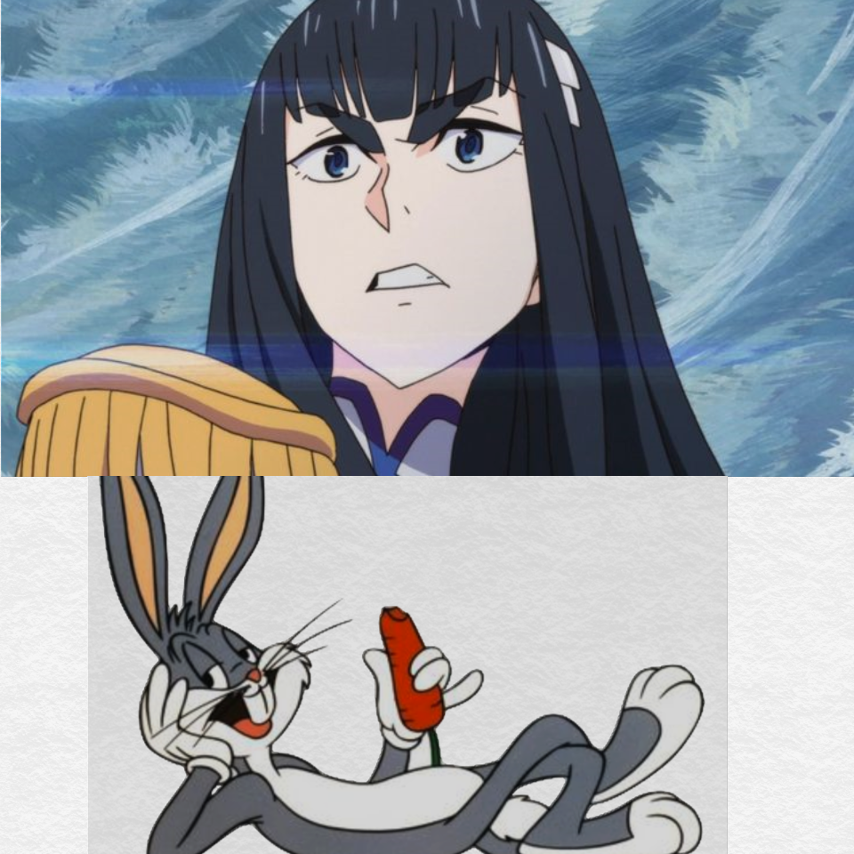 Satsuki meets Bugs Bunny by jaredyboy on DeviantArt