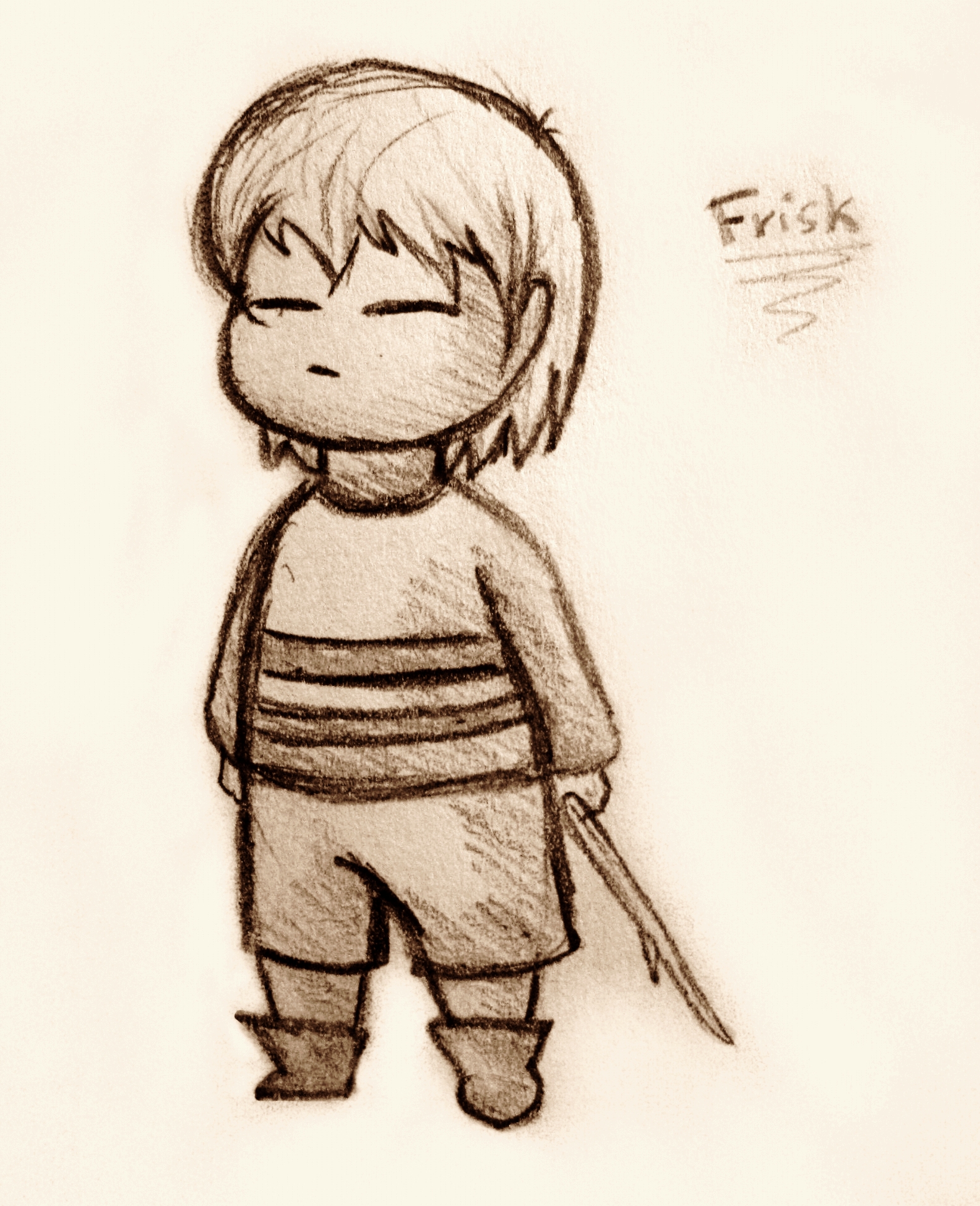 Frisk Reference Drawing Frisk Sketch by Michy64 on DeviantArt