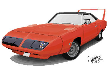 Plymouth Superbird - Pixel Art by Rafagafanhotobra