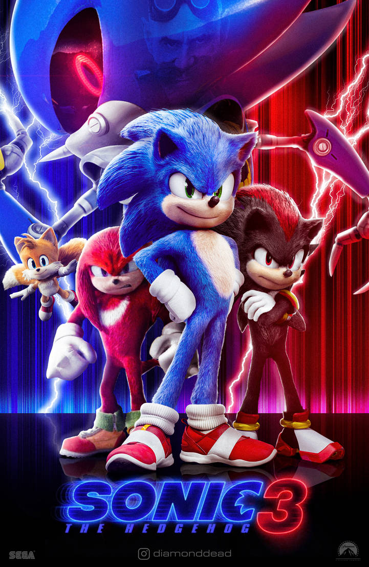 Sonic The Hedgehog 3 Movie Poster on Behance