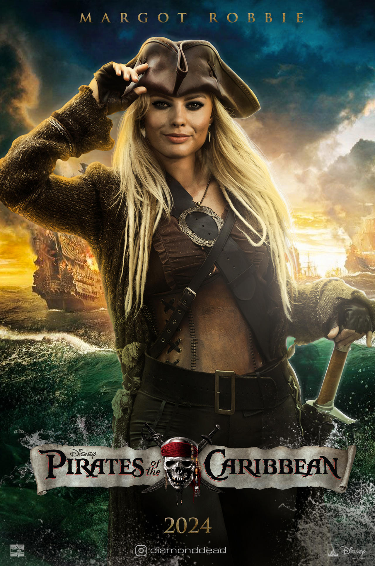 Margot Robbie in Pirates of the Caribbean 6 by diamonddead-Art on DeviantArt