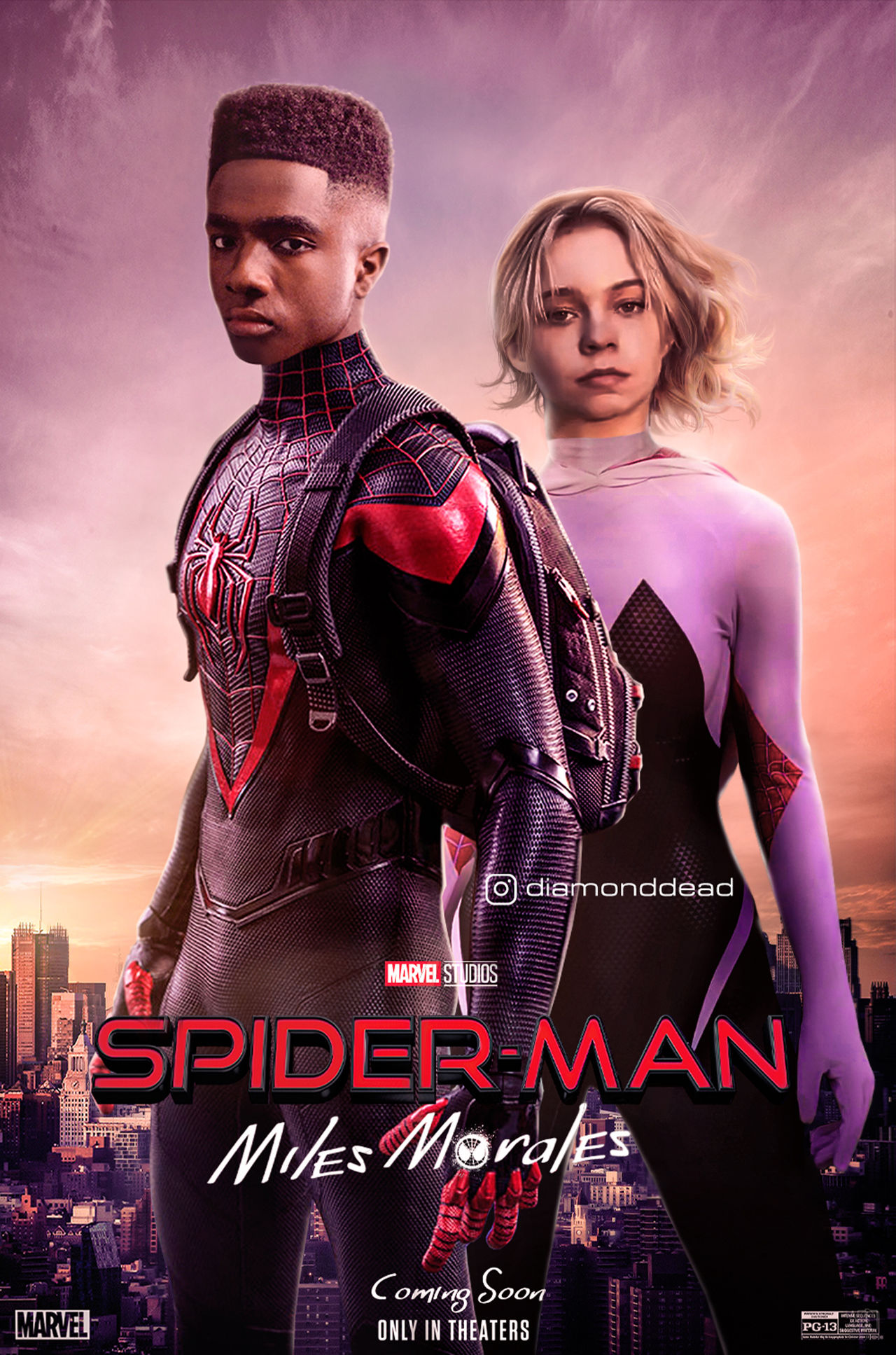 Spider-Man - Miles Morales with Spider-Gwen by diamonddead-Art on