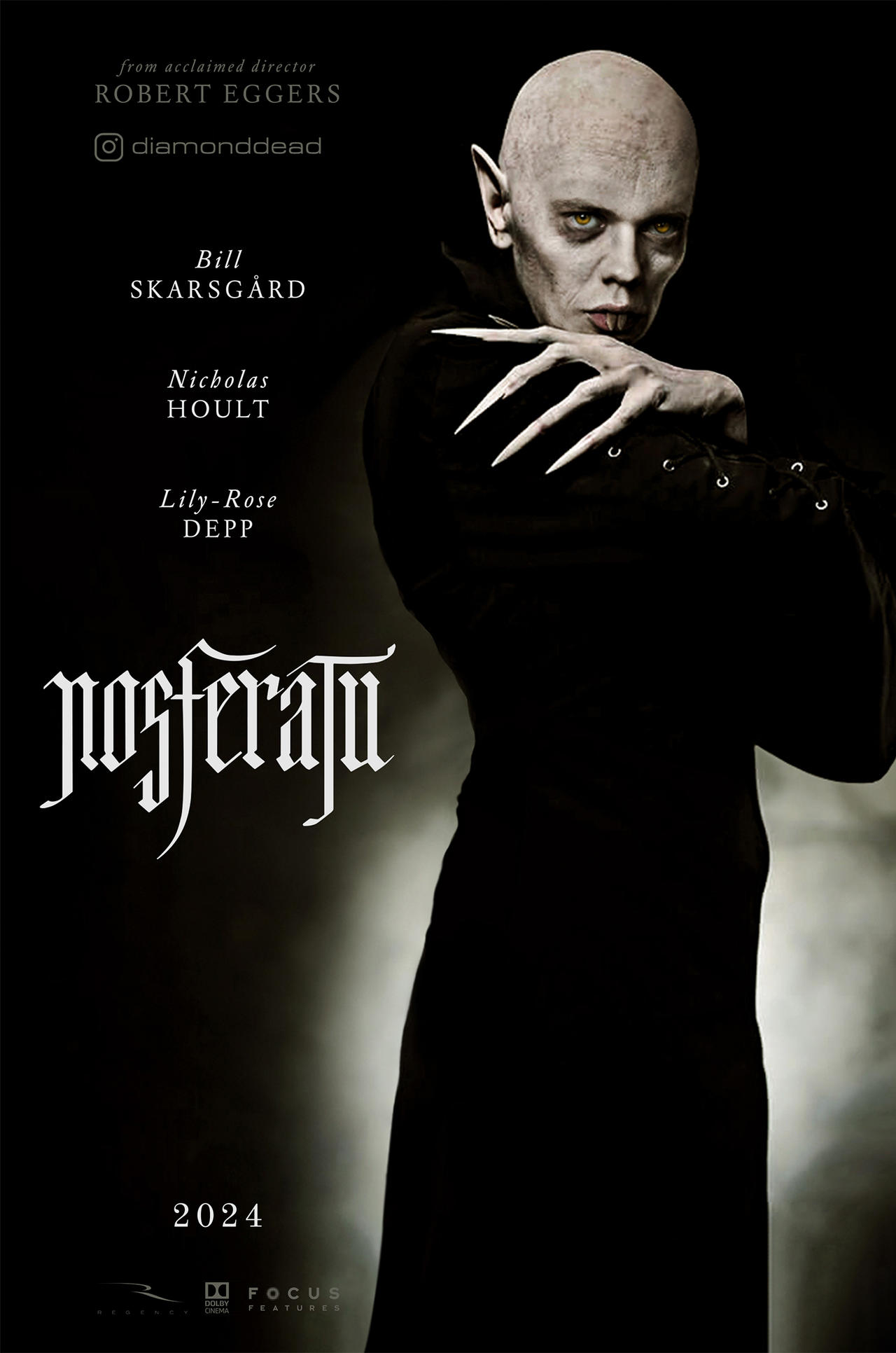 Nosferatu 2025 Remake starring Bill Skarsgard by diamonddeadArt on