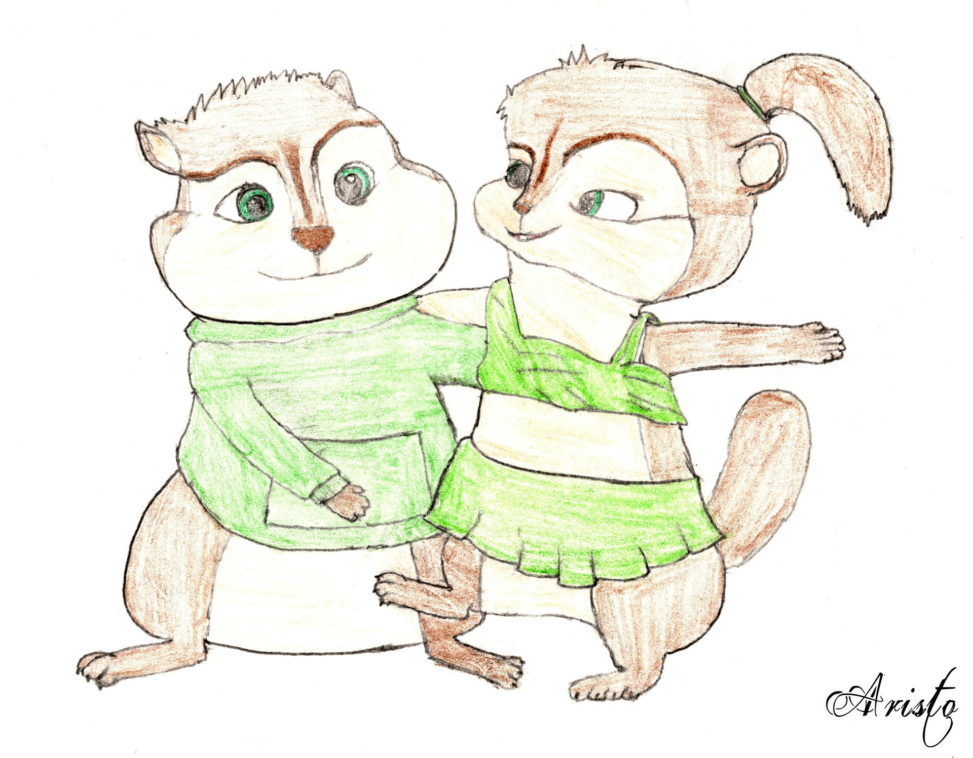 Alvin and the Chipmunks: Eleanor and Theodore by Aristo-Alabaster on