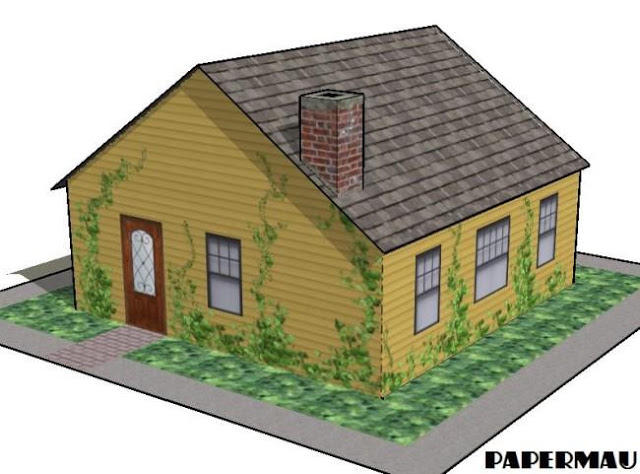 Simpl House Paper Model A Simple Family House Paper Model by mauther on DeviantArt