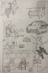 Road Trip Sketchbook Page