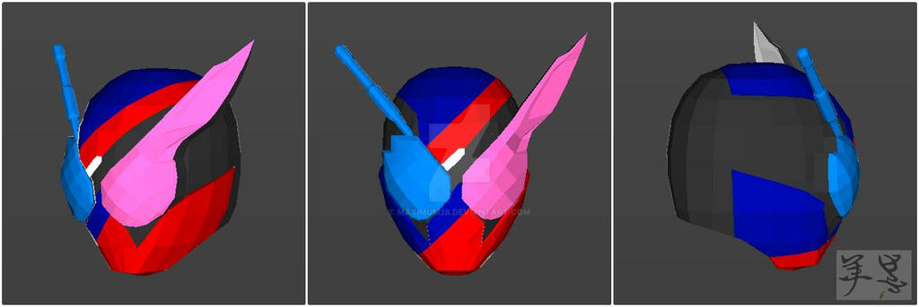 Kamen Rider Build Helmet Pepakura By Maximum28 On Deviantart Kamen Rider Build Helmet Pepakura By Maximum28 On Deviantart