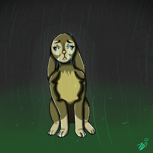 Deviantart Sad Rabbids My Bunny Form (Sad Day) by Wolffinatic on DeviantArt