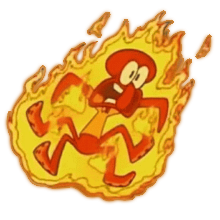 Squidward On Fire Render by WhitneyGoLucky on DeviantArt