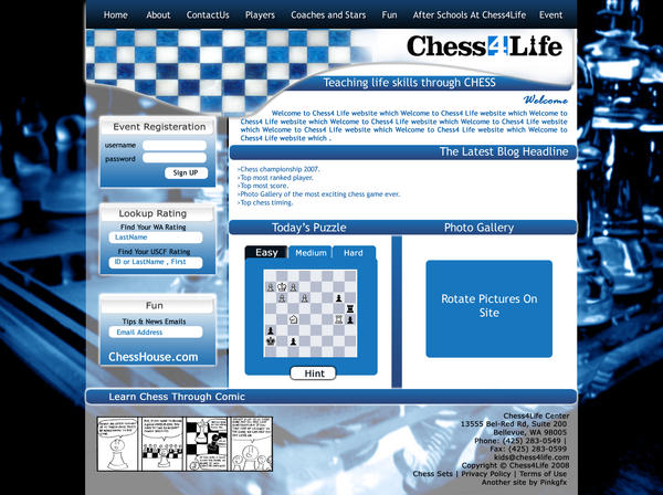 A chess home page design by pinkgfx on DeviantArt